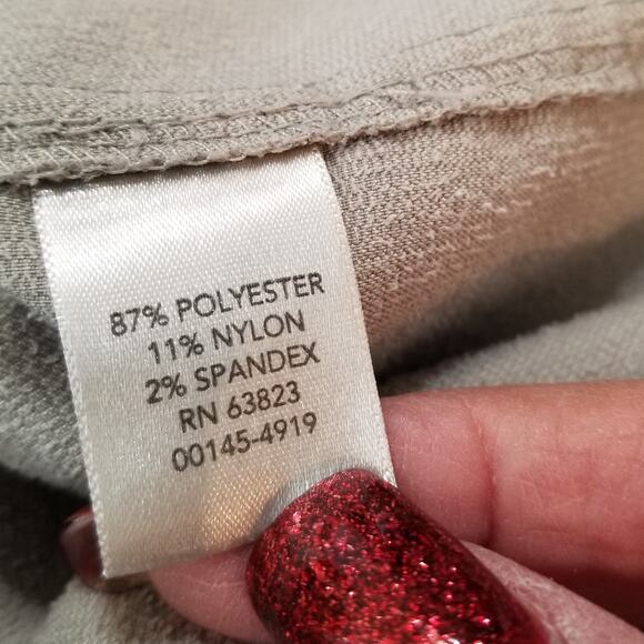 Christopher & Banks Button Front Corduroy Ribbed Grey Jacket Casual Size L - Picture 8 of 9